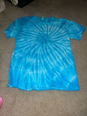Blue Spiral Tie-Dye Tee